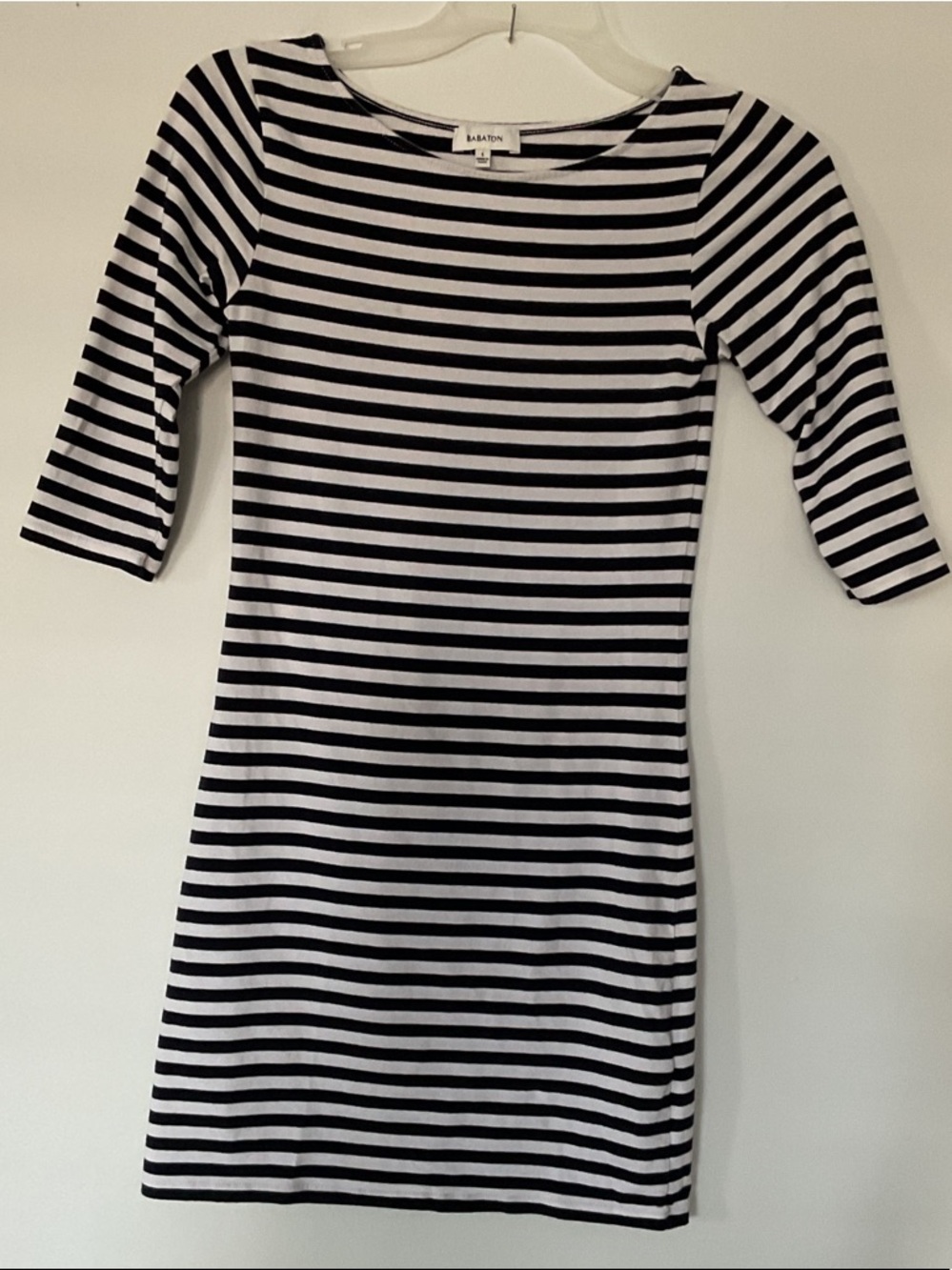 Babaton Navy Blue and White Striped Women’s Dress